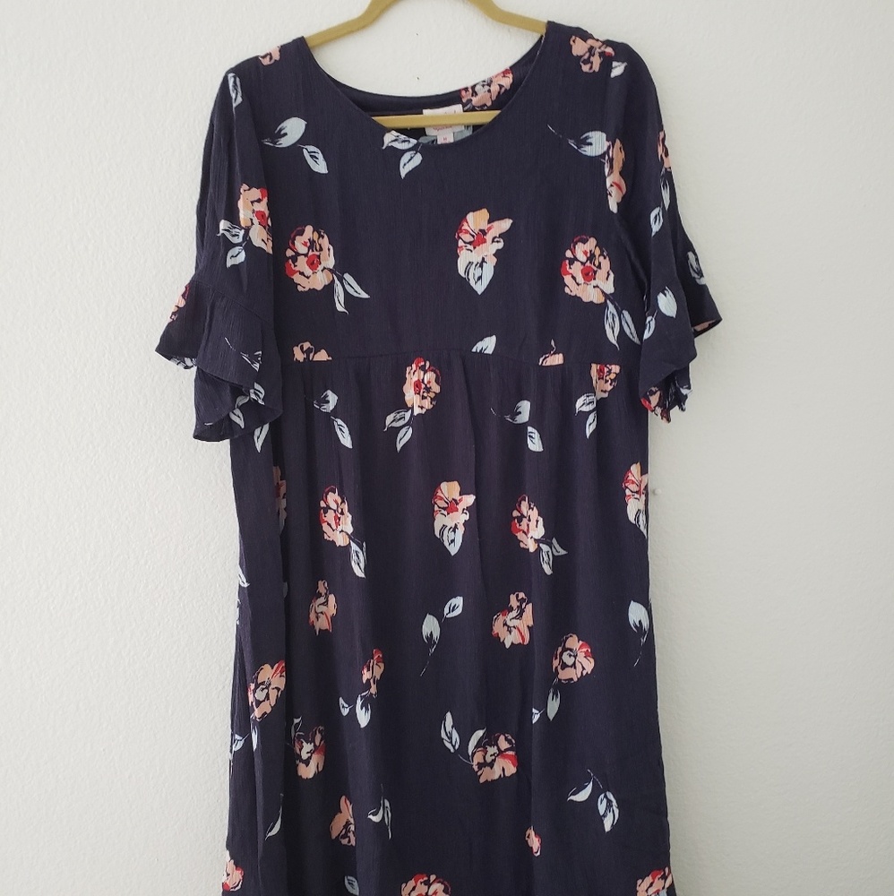 Navy Floral Maternity Dress